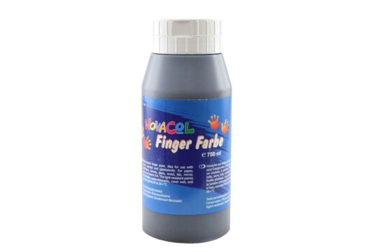 Fingerfarbe schwarz 750 ml