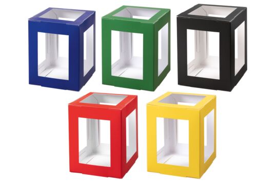 Laternen Rohling eckig 13,5  x13,5 x 18cm - Set 5