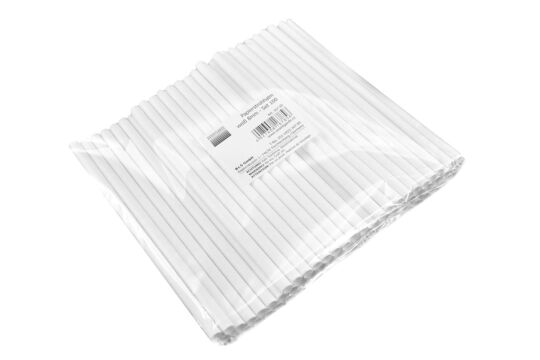 Papierstrohhalm weiß 8mm - Set 100
