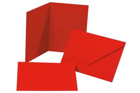 Karten Set 5 - hochrot