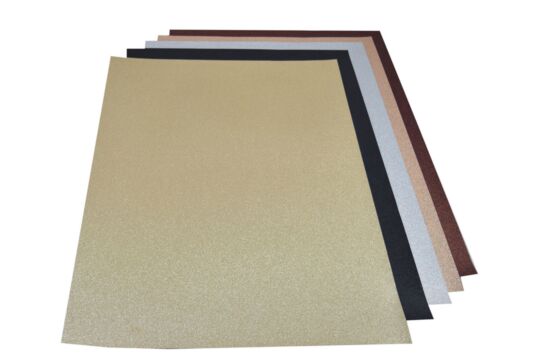 Glitterkarton - Set 5  farbig sortiert Classic