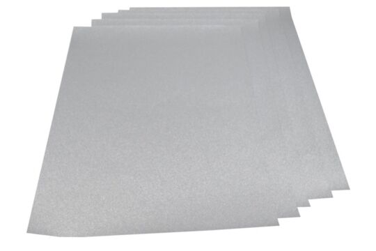 Glitterkarton - 5 Set SILBER