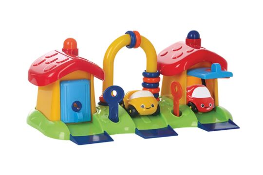 Spielzeugstraße Speed Buggy Garage + 2 Speed Buggies