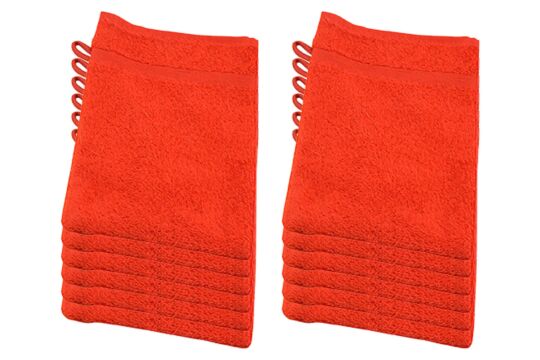 Waschlappen rot - Set 12