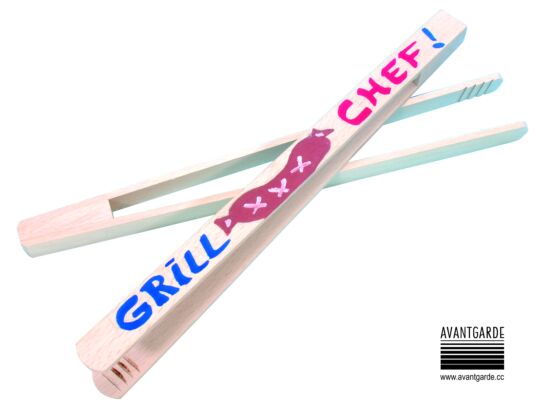 Grillzange aus Holz