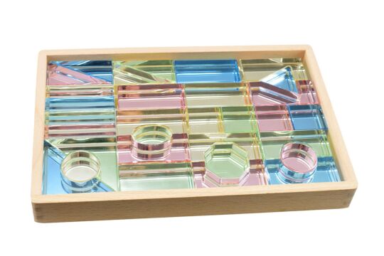 Acrylbausteine Lux Transparent Mirrow Stones - Set 32