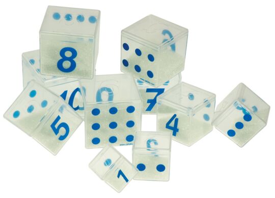 Zallalla Gewichtswürfel 1 - 10 & Glasgewicht -Set