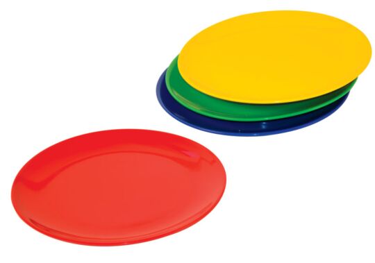Essteller flach 17,5 cm blau - Set 6