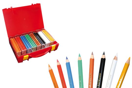 Buntstifte lackiert im Koffer 192 Stück Grundfarben