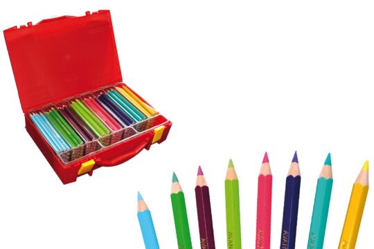 Buntstifte lackiert im Koffer 192 Stück Mischfarben