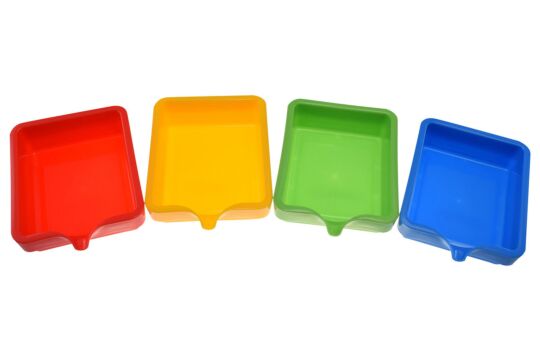 Farbschalen mit Tülle - Set 4
