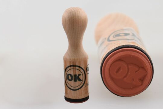Holzstempel OK - einzeln