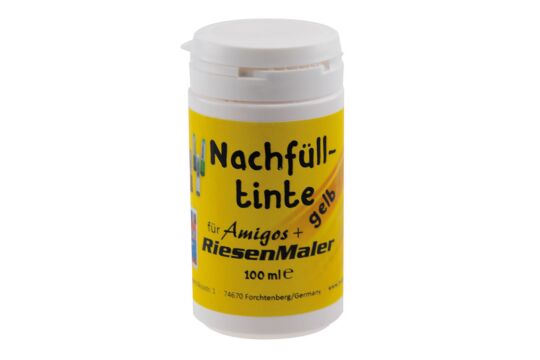 Nachfülltinte Riesenmaler+Amigos Gelb, 100ml