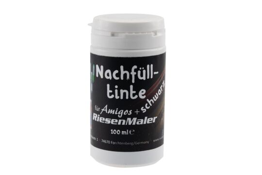 Nachfülltinte Riesenmaler+Amigos Schwarz, 100ml