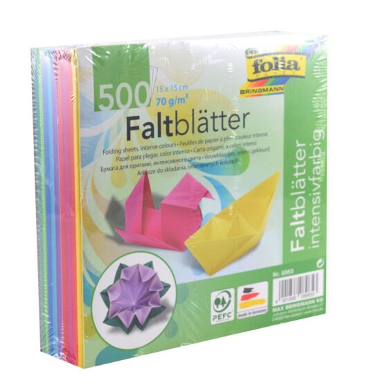 Faltblätter 15 x15 cm, 500 Blatt