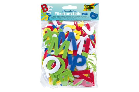 Filzstanzteile "Buchstaben"150Stk. Selbstklebend