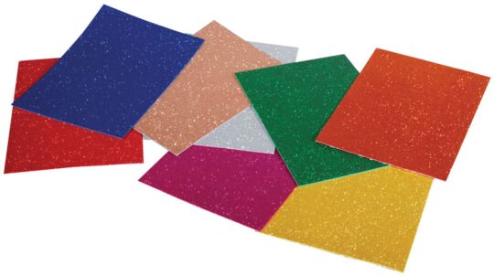 Moosgummi Glitzer A4 selbstklebend - 8 Farben