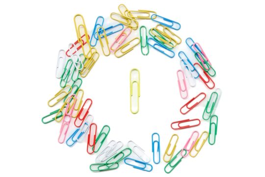 Büroklammern bunt - Set 80