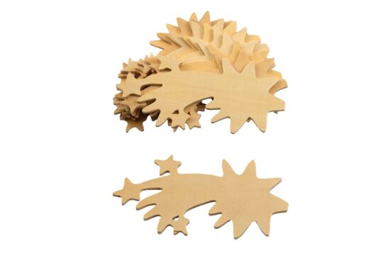 Holzmotiv Sterne - Set 10