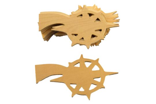 Holzmotiv Sternschnuppe Set 10