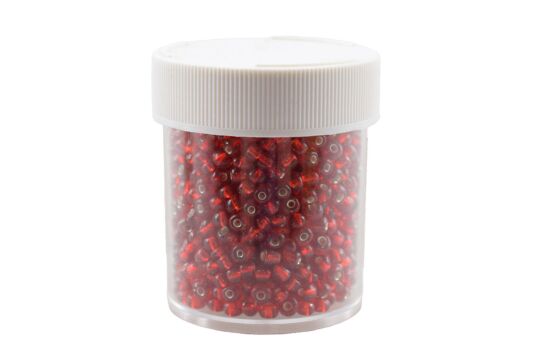 Glasperlen rot 80g