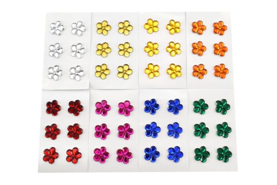 Sticker Edelsteine Blumen, 48 Stück