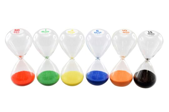 Sanduhren Glaskolben - Set 6