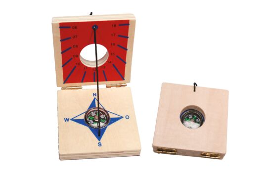 Kompass & Sonnenuhr Holz