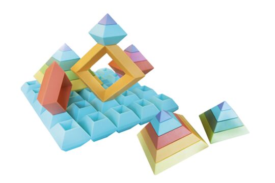 GOWI Regenbogen Pyramide Set - 31tlg