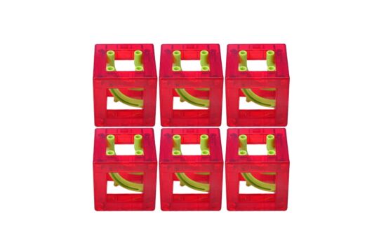 magnetische Kugelbahn Würfelelement Kurve - Set 6
