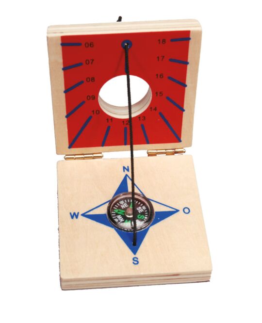 Kompass & Sonnenuhr Holz