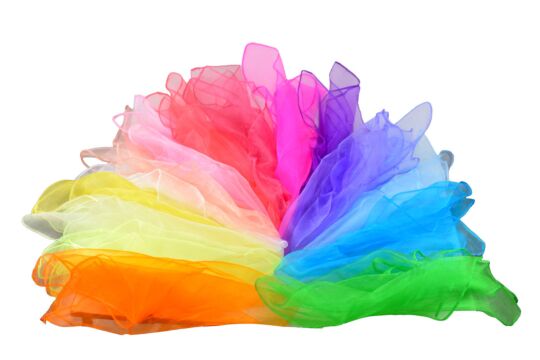 Rhythmiktücher Regenbogen - Set 15