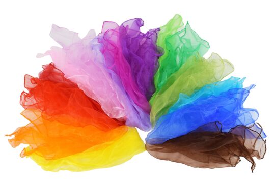 Rhythmiktücher Regenbogen - Set 15