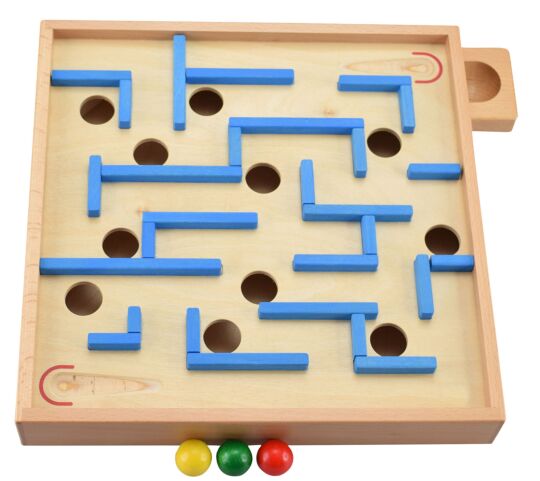 Holztischspiel Kugel Labyrinth