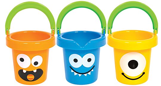 GOWI Lustige Monster Eimer - Set 3 Netz