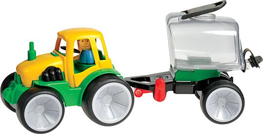 Spielzeugtraktor mit Tankanhänger