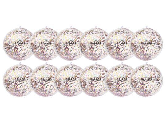 Glitzerball 24 cm aufblasbar - Set 12