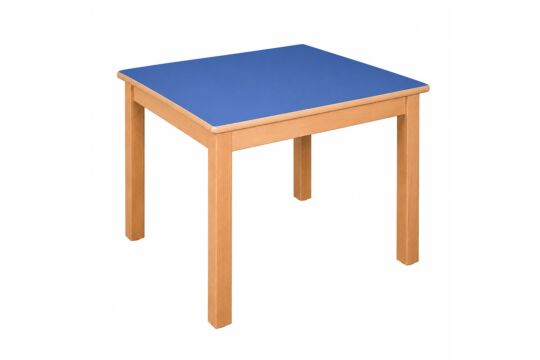 Quadrattisch 80x80 cm TH 58 cm BLAU