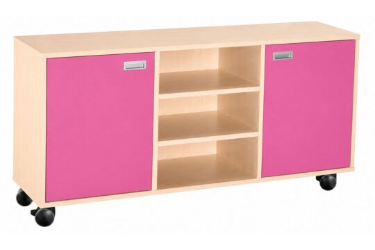 Schrank mit Böden+2 Türen AHORN-PINK